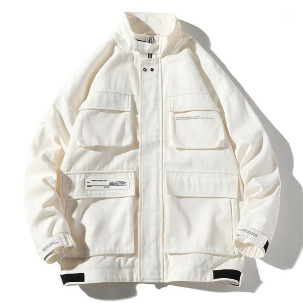 white black green streetwear solid color jacket hip hop long sleeve coat pocket windbreaker male bomber jackets 2020 new men1, Black;brown
white black green streetwear solid color jacket hip hop long sleeve coat pocket windbreaker male bomber jackets 2020 new men1, Black;brown