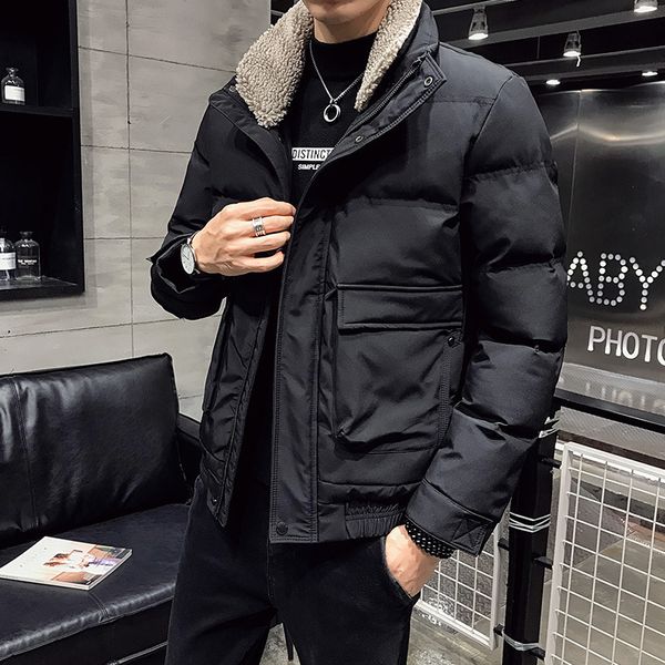 cotton men's coat 2020 new korean fashion cool hair collar down padded jacket thickened winter clothes, Black
cotton men's coat 2020 new korean fashion cool hair collar down padded jacket thickened winter clothes, Black