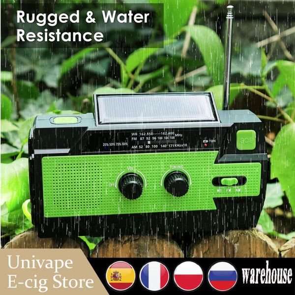2020 emergency radio solar usb battery hand crank powered radio am/fm/wb 4000ma power bank ipx3 waterproof
2020 emergency radio solar usb battery hand crank powered radio am/fm/wb 4000ma power bank ipx3 waterproof