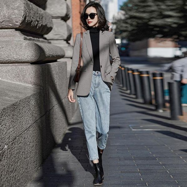 3 new autumn winter 2020 spring summer new women's clothing metal double button professional warm suit, White;black
3 new autumn winter 2020 spring summer new women's clothing metal double button professional warm suit, White;black