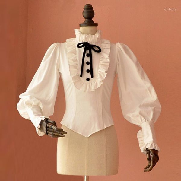spring autumn women office blouse lantern sleeve vintage gothic lolita blouse female slim casual white shirts custom made1
spring autumn women office blouse lantern sleeve vintage gothic lolita blouse female slim casual white shirts custom made1
