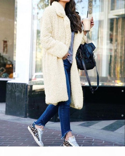women's sherpa long coat winter open front cardigan fleece jacket coat faux fur warm overcoat outerwear, Black
women's sherpa long coat winter open front cardigan fleece jacket coat faux fur warm overcoat outerwear, Black