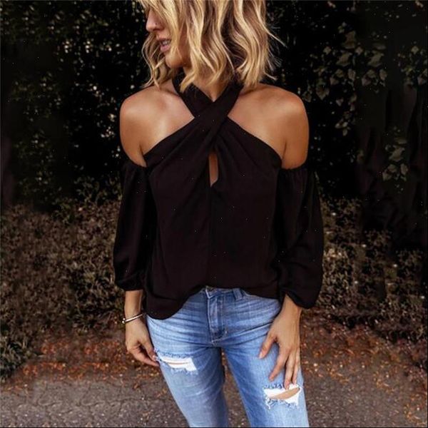 casual long sleeve women t shirts fashion solid color halter neck t shirt female elegant party tee shirts, White
casual long sleeve women t shirts fashion solid color halter neck t shirt female elegant party tee shirts, White