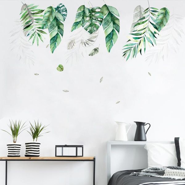 green plant wall stickers home decor living room tropical rainforest palm leaves decal wall mural children room wallpaper
green plant wall stickers home decor living room tropical rainforest palm leaves decal wall mural children room wallpaper