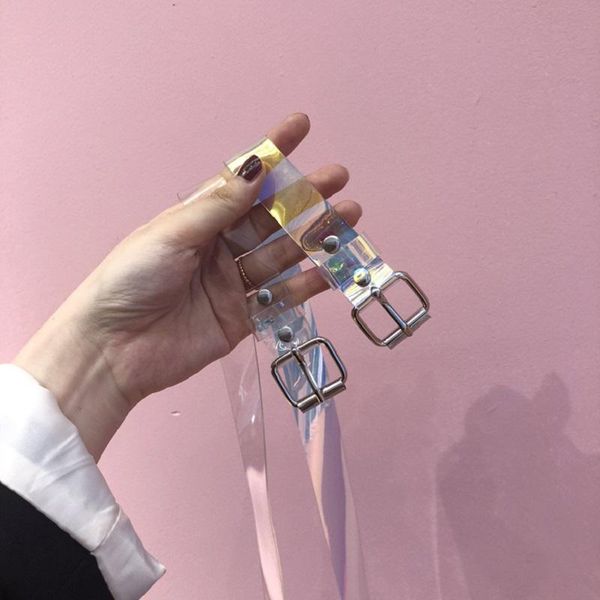 summer korea leisure harajuku laser new fashion chic women cute sweet belt college transparent simple ins belts, Black;brown
summer korea leisure harajuku laser new fashion chic women cute sweet belt college transparent simple ins belts, Black;brown