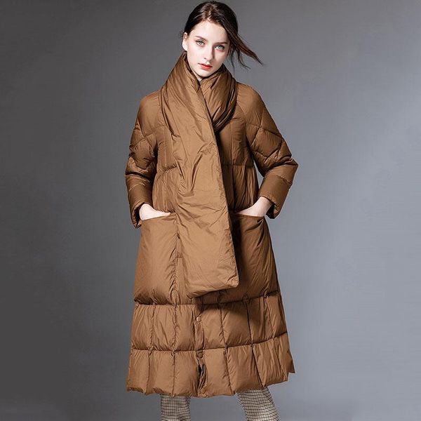 down jacket female high-end luxury 2020 fashion female soil thickening long paragraph loose down jacket, Black
down jacket female high-end luxury 2020 fashion female soil thickening long paragraph loose down jacket, Black