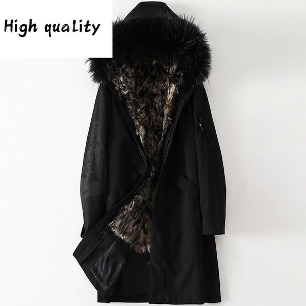 winter real jacket coat men parkas natural wool liner raccoon dog fur collar long warm parka tdy1207-1c kj, Black
winter real jacket coat men parkas natural wool liner raccoon dog fur collar long warm parka tdy1207-1c kj, Black