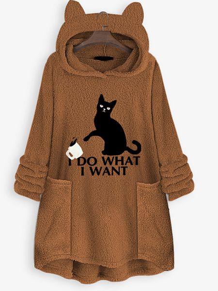 2021 new winter hoodpullover long sleeves of double wool mid-length plus size female sweater in stock zdqc, Black