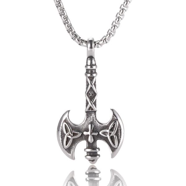 pendant necklaces fashion stainless steel retro domineering double-edged axe luxury designer jewelry men's necklace birthday gift 7-sp0, Silver
pendant necklaces fashion stainless steel retro domineering double-edged axe luxury designer jewelry men's necklace birthday gift 7-sp0, Silver