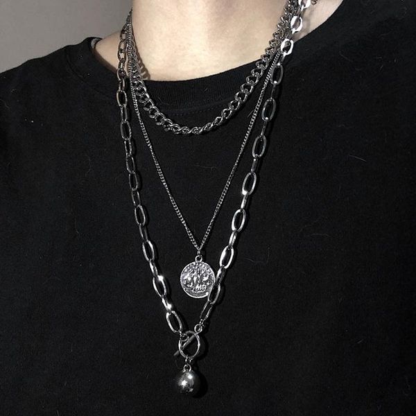 chains 3pcs/set necklace hip hop chain men women couple necklaces waterproof link curb punk jewelry pendant neck lace, Silver
chains 3pcs/set necklace hip hop chain men women couple necklaces waterproof link curb punk jewelry pendant neck lace, Silver