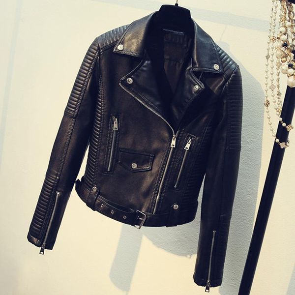 2020 new spring female short leather jacket streetwear automotive women leather jacket overcoats biker girl suede pu a540, Black
2020 new spring female short leather jacket streetwear automotive women leather jacket overcoats biker girl suede pu a540, Black