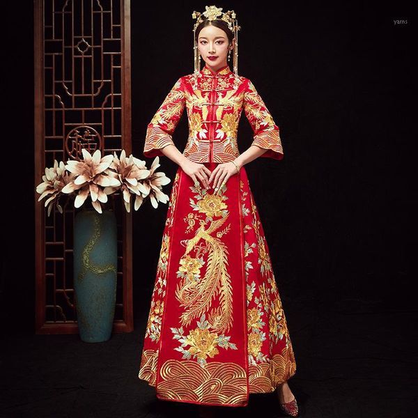 oversize 4xl 5xl 6xl bride dress wedding dress retro chinese cheongsam the bride toast clothing long section1, Red
oversize 4xl 5xl 6xl bride dress wedding dress retro chinese cheongsam the bride toast clothing long section1, Red