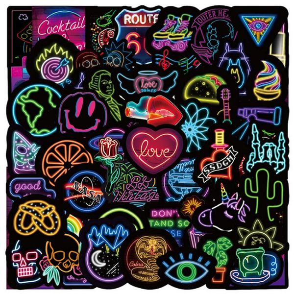 50 pcs cool neon stickers for kids toys bicycle phone suitcase guitar bumper skateboard backpack jdm graffiti waterproof sticker gift
50 pcs cool neon stickers for kids toys bicycle phone suitcase guitar bumper skateboard backpack jdm graffiti waterproof sticker gift