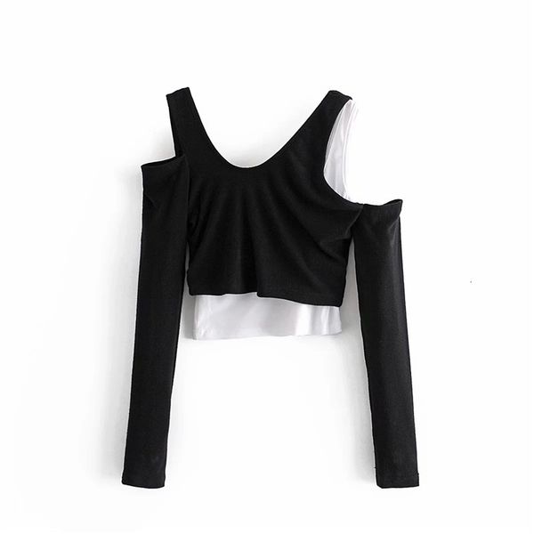 2021 new black off shoulder woman fashion long sleeve crop women streetwear 2 piece set ladies t shirt gi0l, White
2021 new black off shoulder woman fashion long sleeve crop women streetwear 2 piece set ladies t shirt gi0l, White