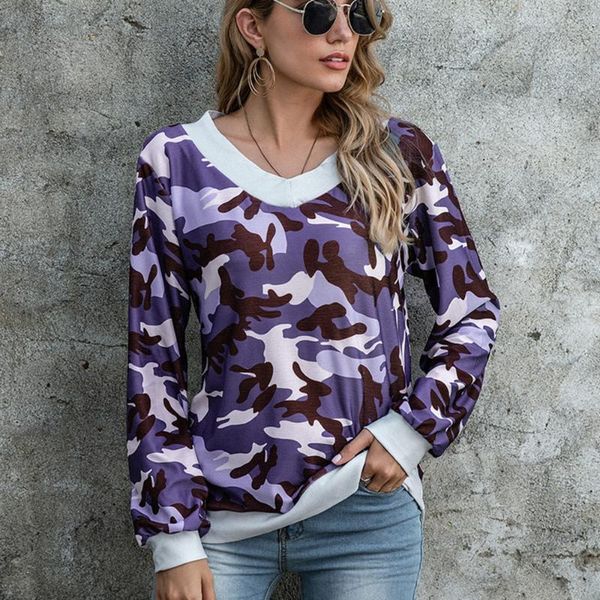 women's t-shirt long sleeves v-neck fashion camo loose cotton s-2xl polyester going out with pockets everyday wear office comfortable, White
women's t-shirt long sleeves v-neck fashion camo loose cotton s-2xl polyester going out with pockets everyday wear office comfortable, White