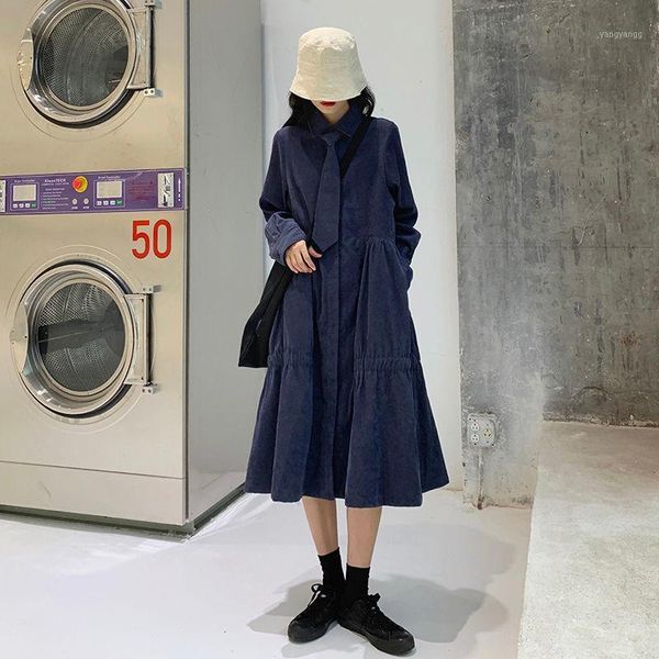 women 2021 spring autumn retro corduroy dress female casual long sleeve button party a-line dresses vintage ladies vestidos c5581, Black;gray
women 2021 spring autumn retro corduroy dress female casual long sleeve button party a-line dresses vintage ladies vestidos c5581, Black;gray