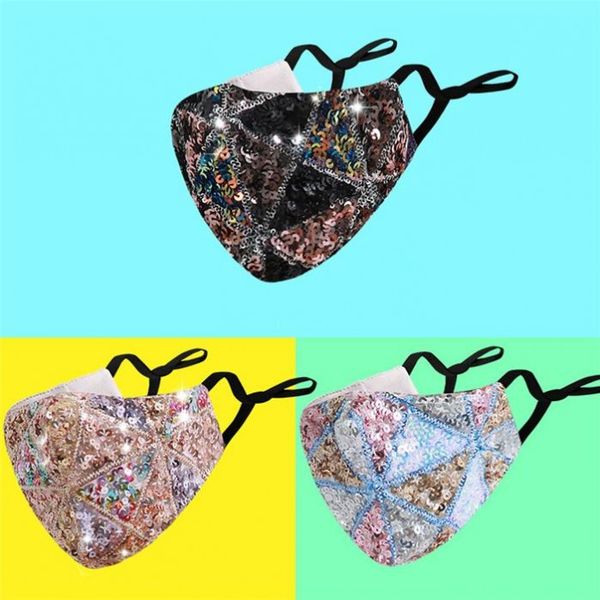 luxury sequined gliter women fashion face masks adjustable earloop anti dust windproof winter filter cloth party mask fy0113
luxury sequined gliter women fashion face masks adjustable earloop anti dust windproof winter filter cloth party mask fy0113