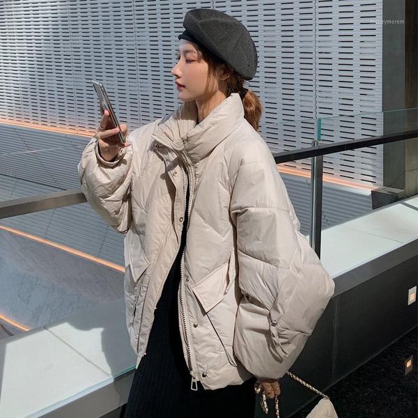 women's down & parkas fashion glossy winter coat women 2021 korean style solid clothes oversize puffer bubble jacket coats female outwe, Black
women's down & parkas fashion glossy winter coat women 2021 korean style solid clothes oversize puffer bubble jacket coats female outwe, Black