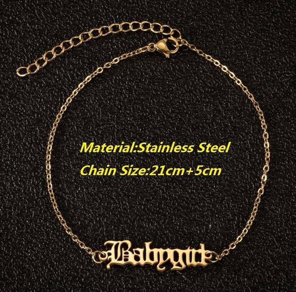 factory price steel letter angel anklets stainless old english chain babygirl ankle bracelet for women foot jewelry brid, Black
factory price steel letter angel anklets stainless old english chain babygirl ankle bracelet for women foot jewelry brid, Black