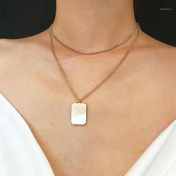 Simple Double Layer Geometric Square Pendant Necklaces for Women European Vintage Clavicle Necklace Jewelry Kolye XR23271, Silver
Simple Double Layer Geometric Square Pendant Necklaces for Women European Vintage Clavicle Necklace Jewelry Kolye XR23271, Silver