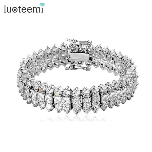 luoteemi luxury wedding bracelet 3 rows + zircon stones paved wedding bracelet bangles for women, Golden;silver
luoteemi luxury wedding bracelet 3 rows + zircon stones paved wedding bracelet bangles for women, Golden;silver