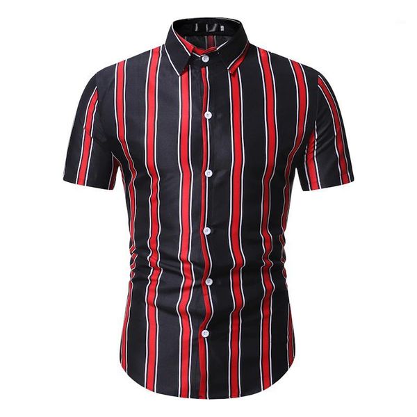 men fashion 2020 summer short sleeve shirt men, fresh and cool striped shirt men1, White;black
men fashion 2020 summer short sleeve shirt men, fresh and cool striped shirt men1, White;black