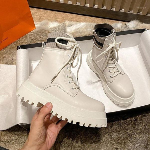 2020 winter lace up platform boots women round toe stripe knitted band ankle booties high rubber botines goth botas mujer1, Black
2020 winter lace up platform boots women round toe stripe knitted band ankle booties high rubber botines goth botas mujer1, Black