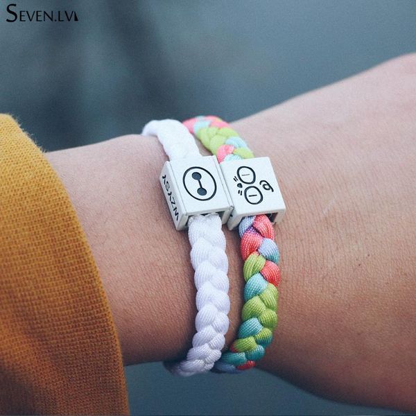 charm bracelets cute cartoon children's bracelet big eye cat elastic mixed color woven rope animal jewelry gift for kids men women, Golden;silver
charm bracelets cute cartoon children's bracelet big eye cat elastic mixed color woven rope animal jewelry gift for kids men women, Golden;silver