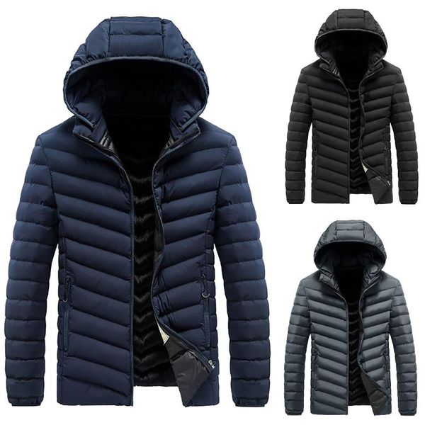 men's down & parkas winter jacket men thick warm casual hooded male parka cotton chaquetas hombre, Black
men's down & parkas winter jacket men thick warm casual hooded male parka cotton chaquetas hombre, Black