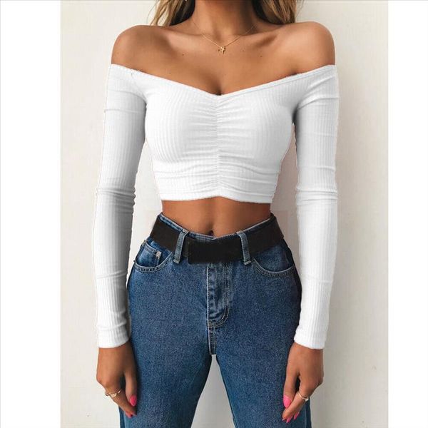 new fashion women ladies long sleeve plain casual off shoulder blouse slim fit crop short shirt black red white
new fashion women ladies long sleeve plain casual off shoulder blouse slim fit crop short shirt black red white