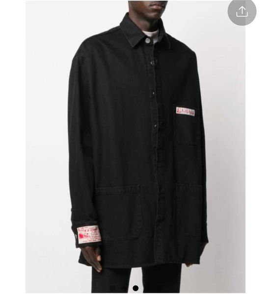men's casual shirts independent / raf 20ss simons pasted denim jacket shirt ins fashion, White;black
men's casual shirts independent / raf 20ss simons pasted denim jacket shirt ins fashion, White;black