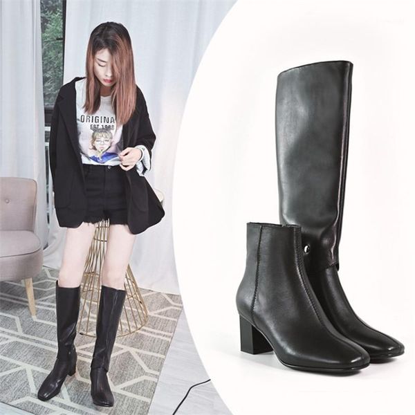 boots pxelena designer women genuine leather knee high detachable block heels autumn winter shoes lady office work date1, Black
boots pxelena designer women genuine leather knee high detachable block heels autumn winter shoes lady office work date1, Black