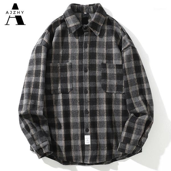 retro men's flannel shirt long-sleeved dress plaid casual shirt for men japanese streetwear harajuku hip hop wool men's1, White;black
retro men's flannel shirt long-sleeved dress plaid casual shirt for men japanese streetwear harajuku hip hop wool men's1, White;black