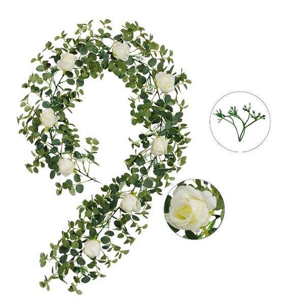 decorative flowers & wreaths 185cm artificial flower camellia money leaf vine home garden wedding decoration
decorative flowers & wreaths 185cm artificial flower camellia money leaf vine home garden wedding decoration