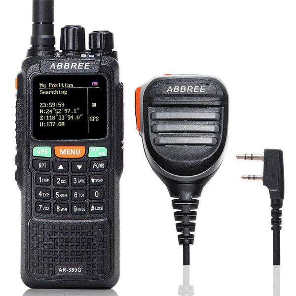 abbree ar-889g walkie talkie 10watts gps sos 999ch night backlight duplex dual band dual receiving radio+speaker mic
abbree ar-889g walkie talkie 10watts gps sos 999ch night backlight duplex dual band dual receiving radio+speaker mic