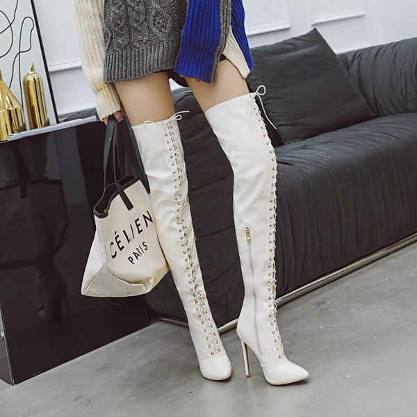 ins woman on knee more size 22-28 in length feet boots pointed to the super high heels women's shoes ztdr, Black
ins woman on knee more size 22-28 in length feet boots pointed to the super high heels women's shoes ztdr, Black