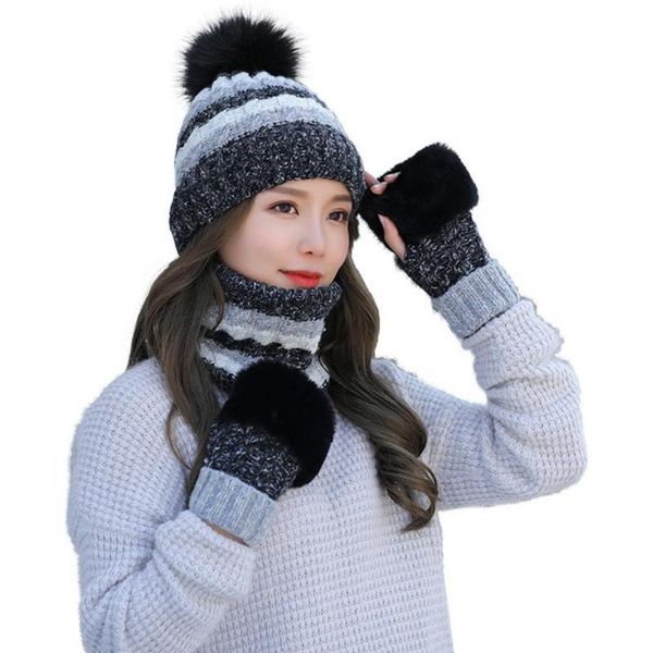 beanie/skull caps three-piece female autumn and winter hat scarf gloves knitted warm muffler soft mittens cap women fashion, Blue;gray
beanie/skull caps three-piece female autumn and winter hat scarf gloves knitted warm muffler soft mittens cap women fashion, Blue;gray