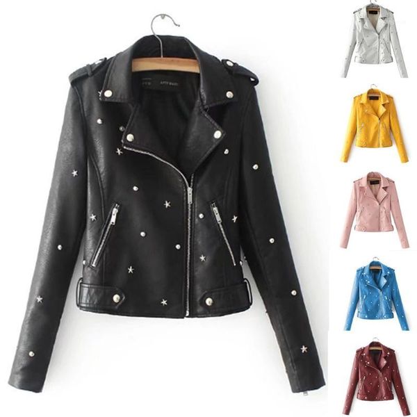 abrigos mujer invierno 2019 winter coat womens casual solid color lapel zipper long sleeve rivet leather jacket coat manteau1, Black
abrigos mujer invierno 2019 winter coat womens casual solid color lapel zipper long sleeve rivet leather jacket coat manteau1, Black