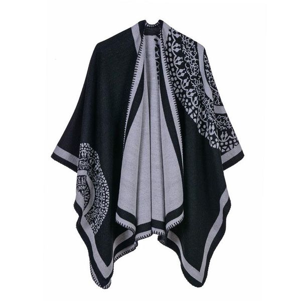 2020 floral women scarf fashion winter cashmere-like thick warm lady poncho and caps knitted blanket stoles shawl wrap, Blue;gray
2020 floral women scarf fashion winter cashmere-like thick warm lady poncho and caps knitted blanket stoles shawl wrap, Blue;gray