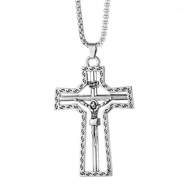 christian stainless steel pendant necklace for men women fashion jewelry crucifix jesus cross pendant chain necklaces1, Silver
christian stainless steel pendant necklace for men women fashion jewelry crucifix jesus cross pendant chain necklaces1, Silver