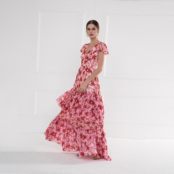2020 early spring new travel resort bohemian romantic floral print dress temperament v-neck dress, White;black
2020 early spring new travel resort bohemian romantic floral print dress temperament v-neck dress, White;black