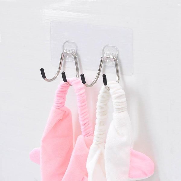 self-adhesive double hooks transparent strong hanging wall clasps for home kitchen bathroom storage holders tools supplies
self-adhesive double hooks transparent strong hanging wall clasps for home kitchen bathroom storage holders tools supplies