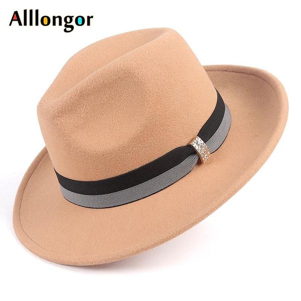 wide brim hats fedora hat women men 2021 vintage winter wool crystal ribbon autumn felt panama sombrero jazz cap, Blue;gray
wide brim hats fedora hat women men 2021 vintage winter wool crystal ribbon autumn felt panama sombrero jazz cap, Blue;gray