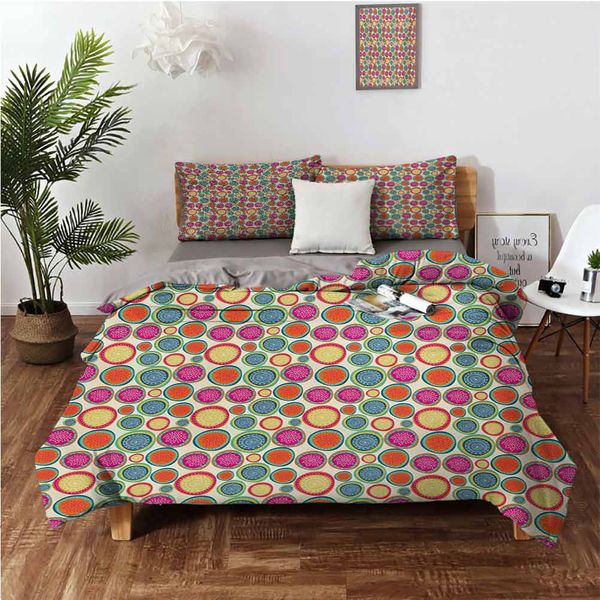 doodle style lively colored round shapes with and floral artful motifsbedding 3-piece set
doodle style lively colored round shapes with and floral artful motifsbedding 3-piece set