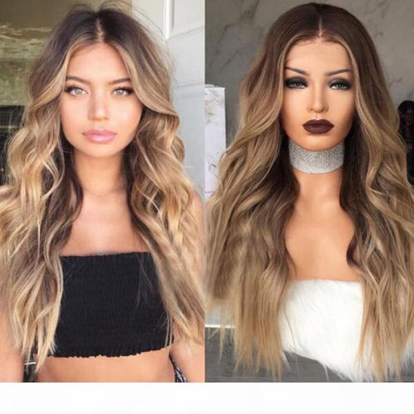 dyed split wig fashion european and american women's long hair brown gradient long curly hair big wave front lace wig cover, Black;brown
dyed split wig fashion european and american women's long hair brown gradient long curly hair big wave front lace wig cover, Black;brown