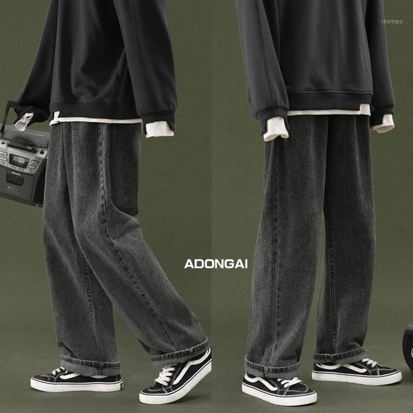 wide leg jeans men's fashion casual retro straight jeans men streetwear wild loose hip-hop korean denim trousers mens s-2xl1, Blue
wide leg jeans men's fashion casual retro straight jeans men streetwear wild loose hip-hop korean denim trousers mens s-2xl1, Blue