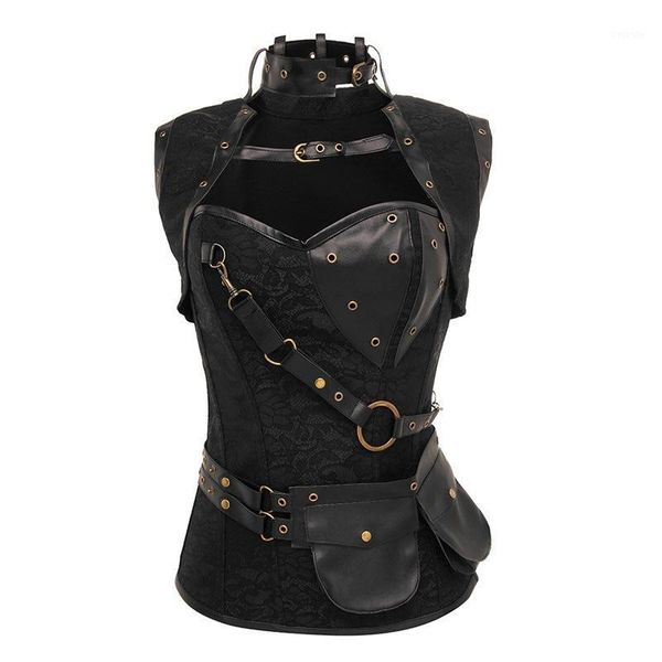 black corsets steampunk women goth clothing steel bones overbust gothic retro korse femme punk corset set1, Black;white
black corsets steampunk women goth clothing steel bones overbust gothic retro korse femme punk corset set1, Black;white