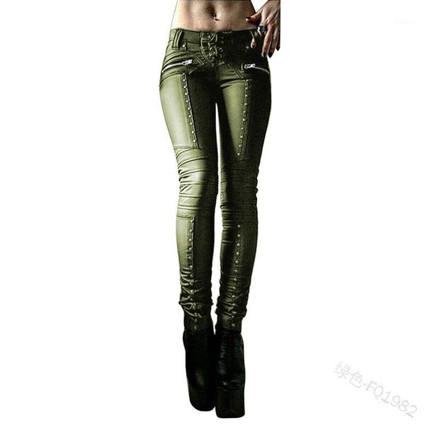 pants solid color tight rivets stitched pleated european and american women's pants zipper pocket small leg leather1, Black;white
pants solid color tight rivets stitched pleated european and american women's pants zipper pocket small leg leather1, Black;white
