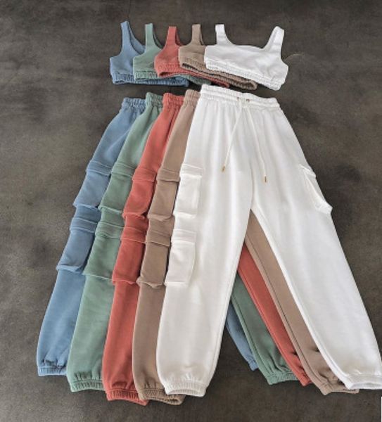 new fashion casual women's tracksuits high waist corset overalls solid color vest casual suit, Gray
new fashion casual women's tracksuits high waist corset overalls solid color vest casual suit, Gray
