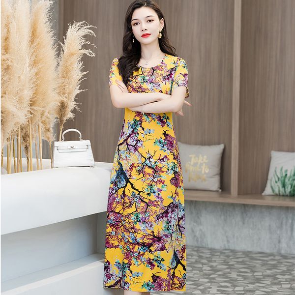 2021 new 5xl sundress women party long dress summer casual vintage short sleeve floral vestido female robe s54i, Black;gray
2021 new 5xl sundress women party long dress summer casual vintage short sleeve floral vestido female robe s54i, Black;gray